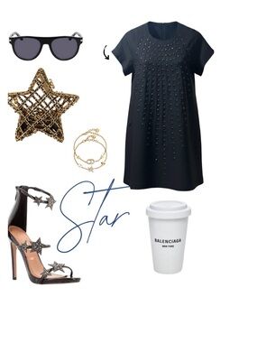 Karta Black Studded Short Sleeve Shift
$99 Retail $270